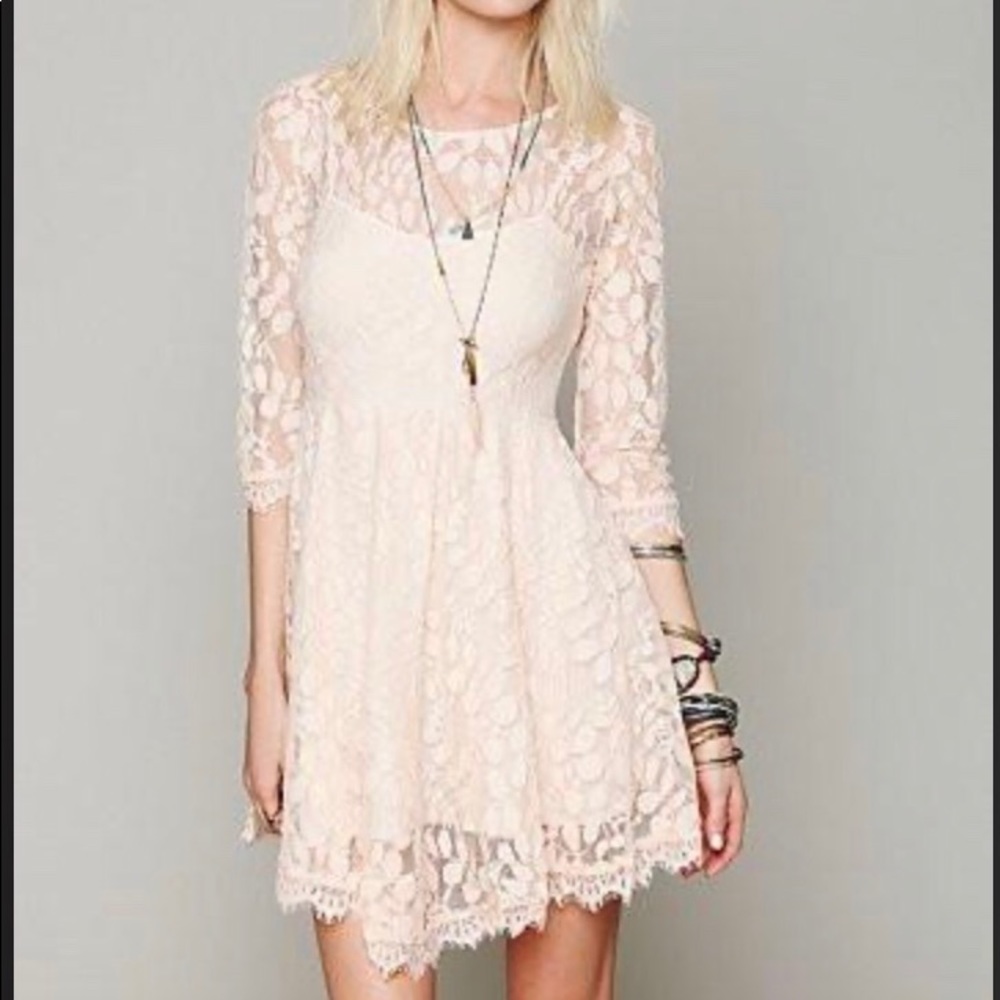 Free People Lined Lace Dress - Picture 8 of 8